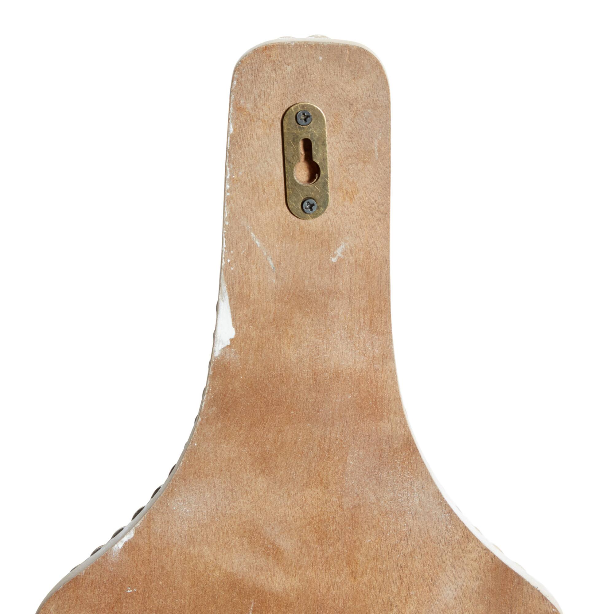 32" Brown Wood Farmhouse Wine Holder